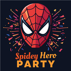 Spidey Hero Party Logo