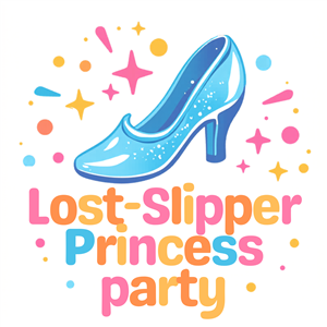 Lost Slipper Princess Party Logo