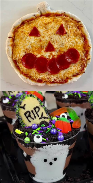Pizza and Dirt Cups