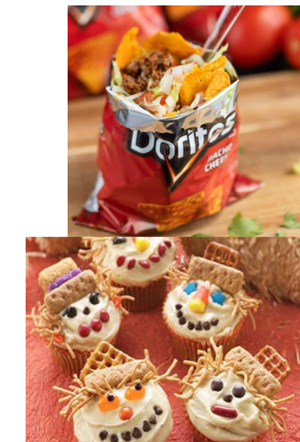 Walking Tacos and Scarecrow Cupcakes