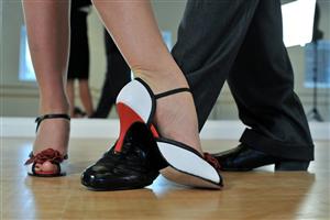 Closeup of tango shoes